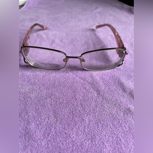 OC by Oleg Cassini Pink and Silver prescription Glasses - Picture 1 of 7
